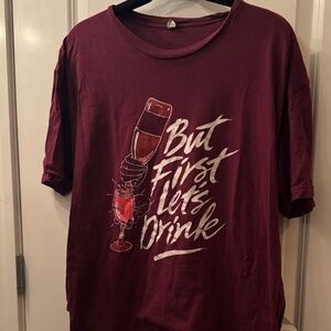 Burgundy Graphic Tee